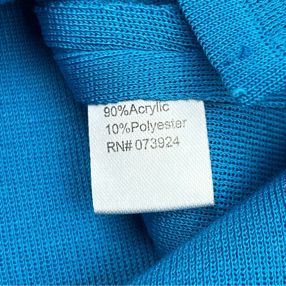 Ming Wang Blue Top Blouse Shell Sleeveless Womens‎ Size Large Stretch *TINY FLAW - Picture 4 of 9